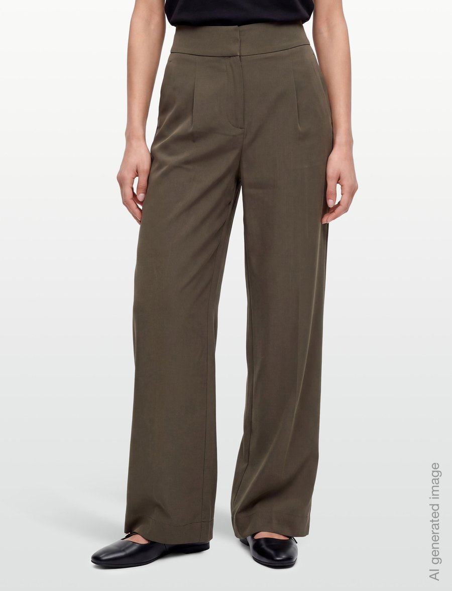 BOSS - C_Tarima - wide leg trousers - open green - 3