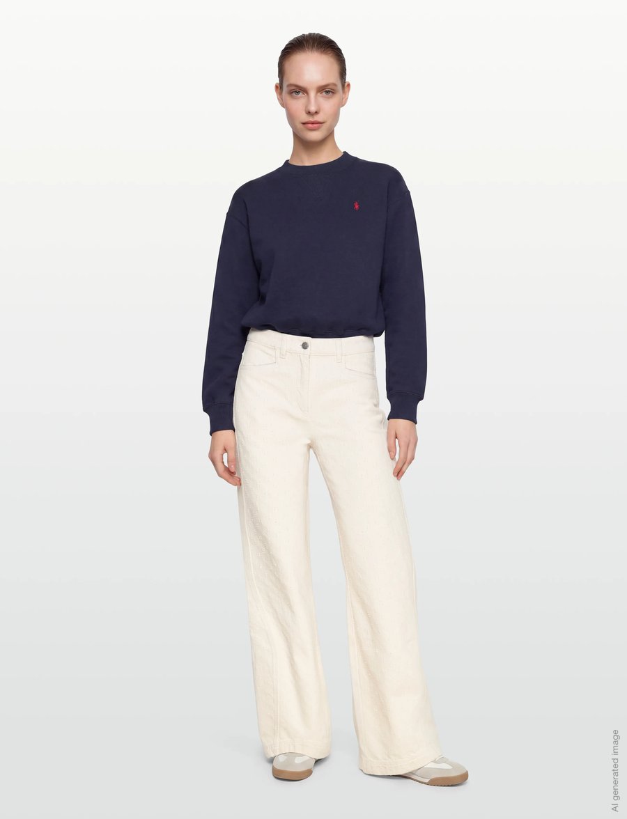 BOSS - C_TMarlina1-D - hosen mit weitem bein - open white - 0