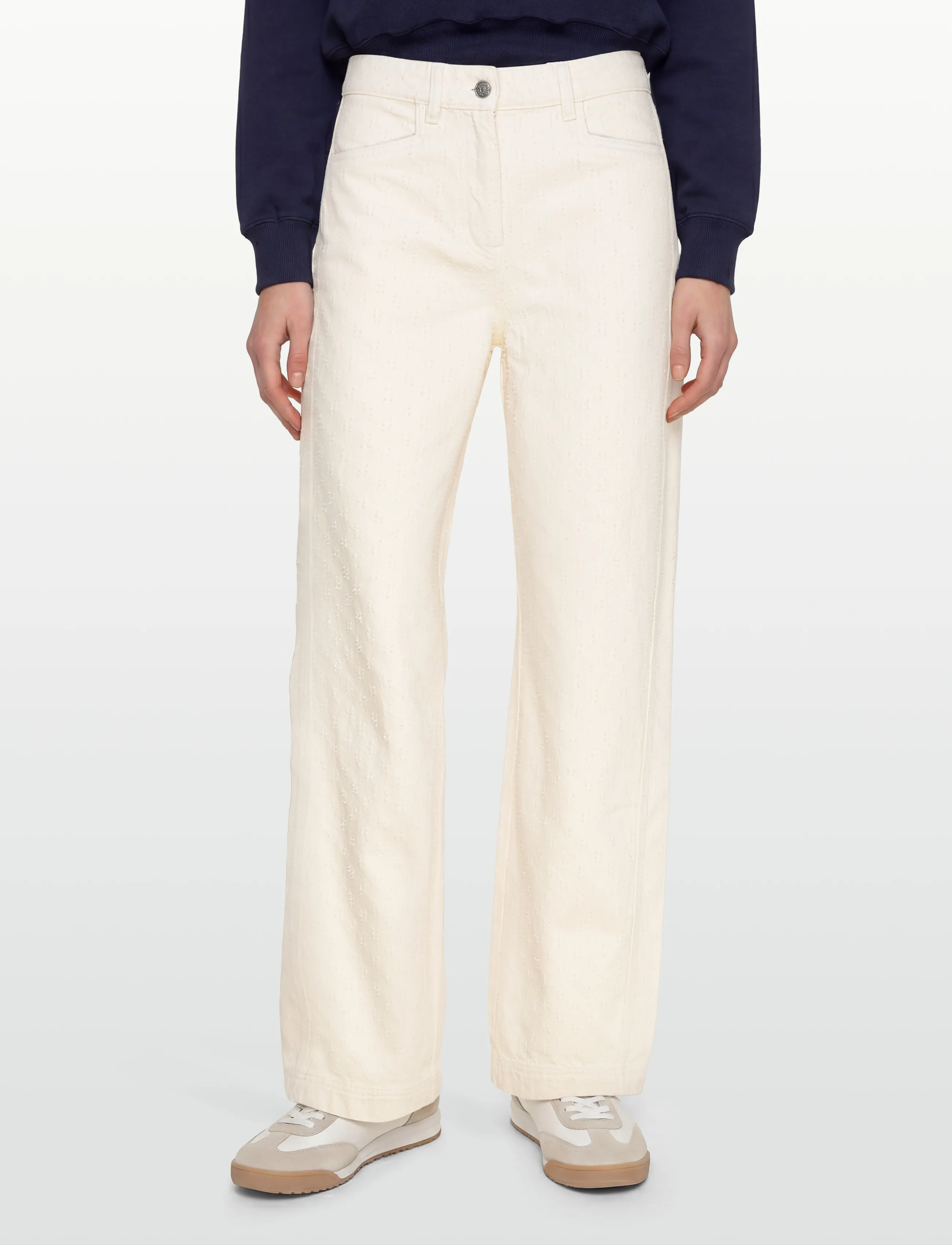 BOSS - C_TMarlina1-D - hosen mit weitem bein - open white - 3