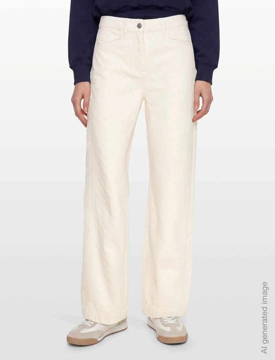 BOSS - C_TMarlina1-D - hosen mit weitem bein - open white - 3