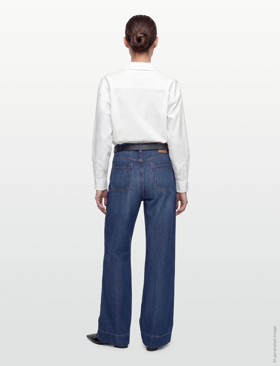 BOSS - C_MARLENE FLR HR - schlaghosen - dark blue - 4