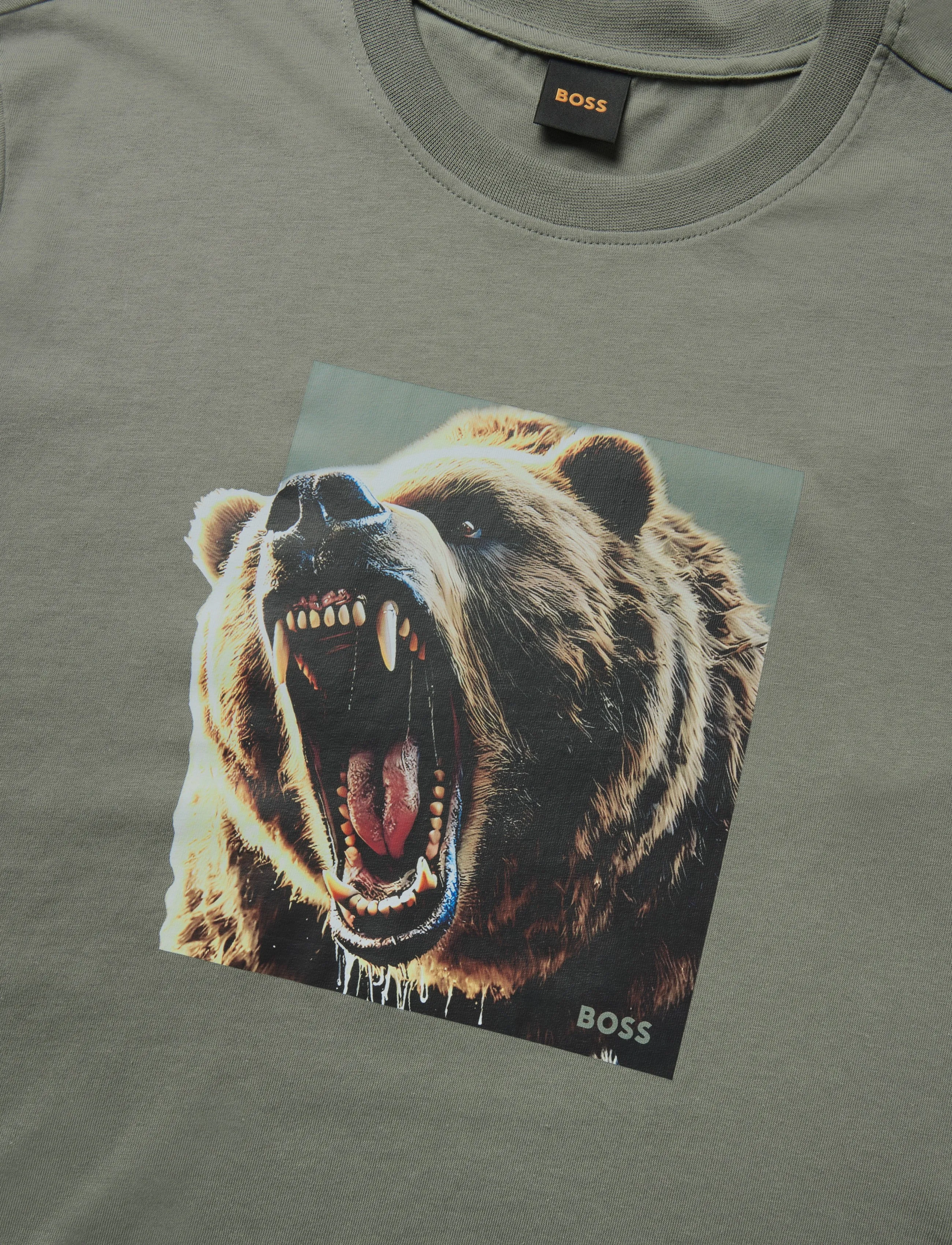 BOSS - Te_Dobermann - short-sleeved t-shirts - open grey - 5