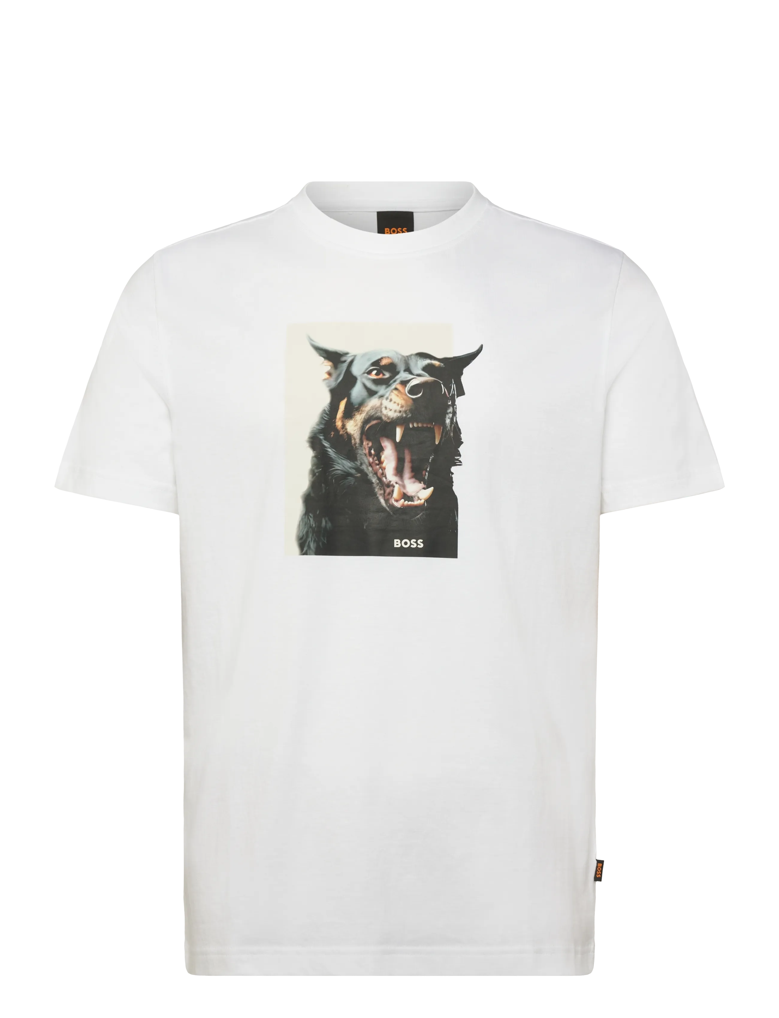 BOSS Te_Dobermann - T-shirts - WHITE / white