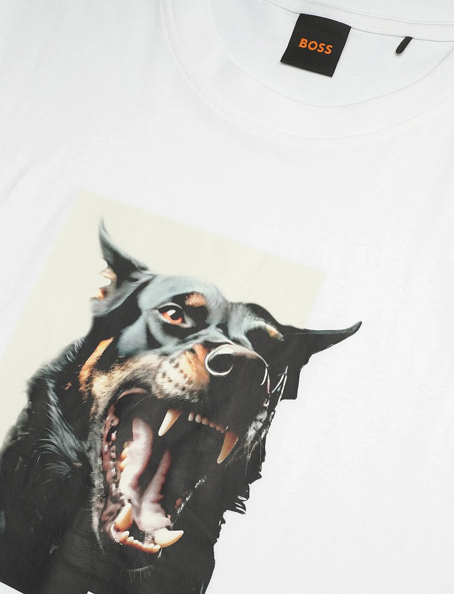 BOSS - Te_Dobermann - short-sleeved t-shirts - white - 2