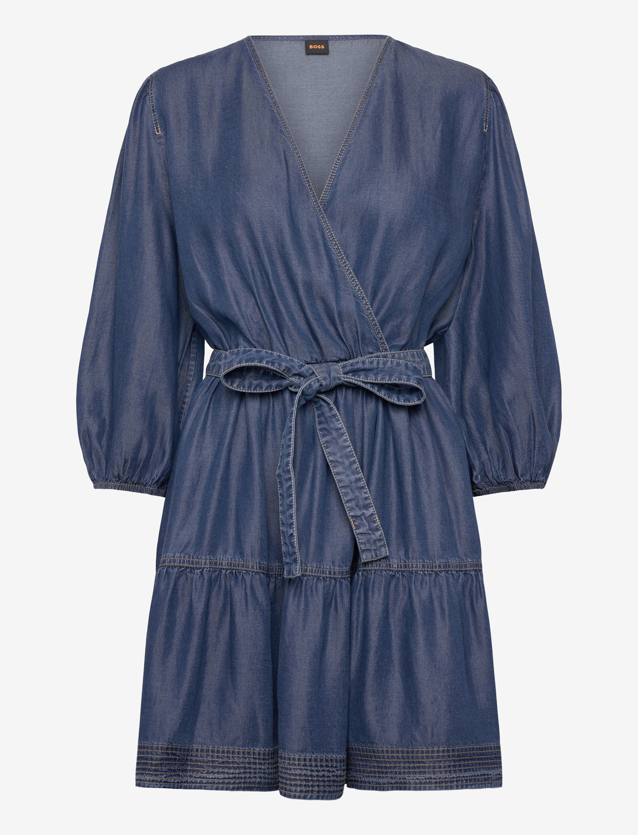 BOSS - C_Dardy - slå-om-kjoler - medium blue - 0