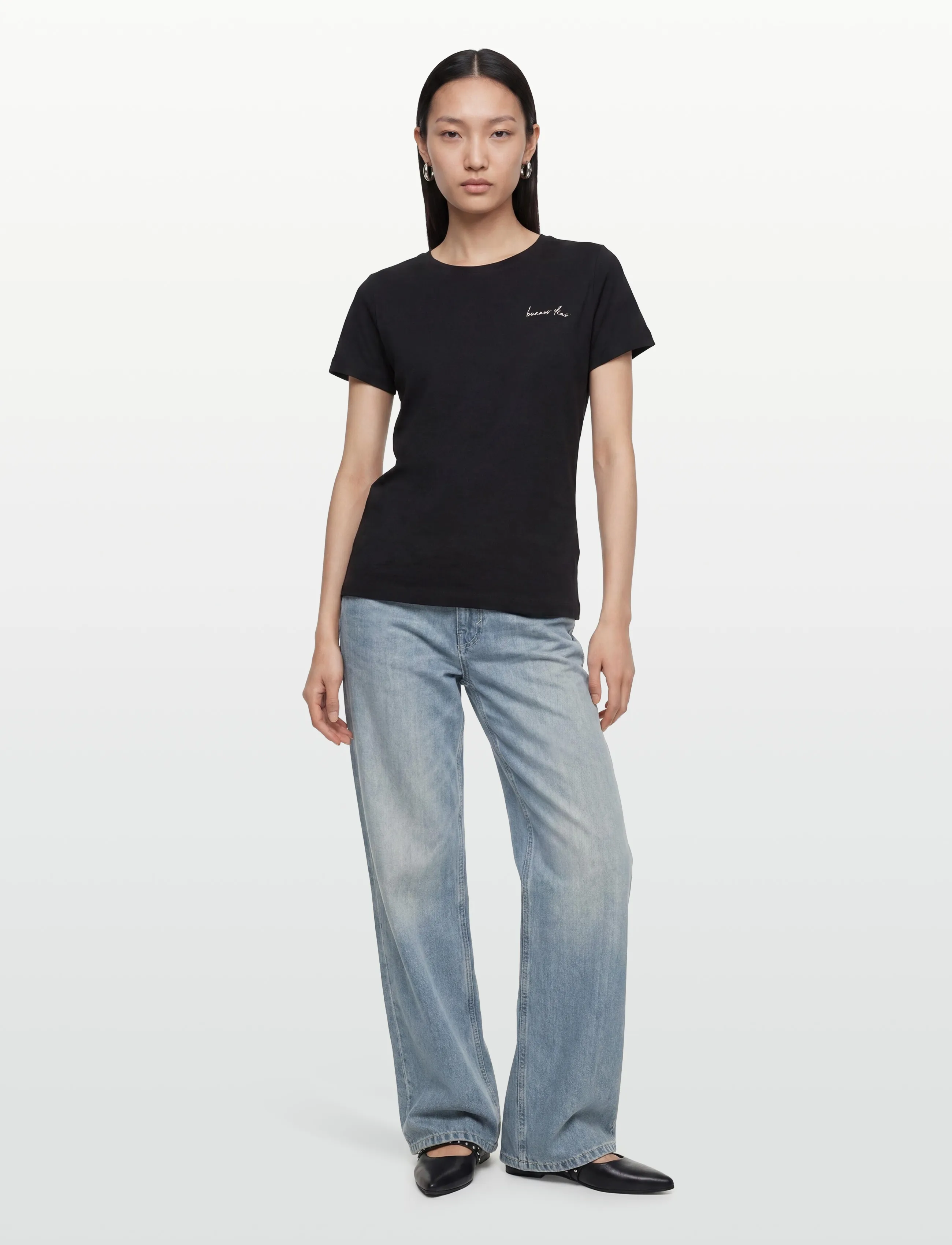 BOSS C_Elove_4, S, Black, T-Shirts & Toppe > Kortærmede, Dame