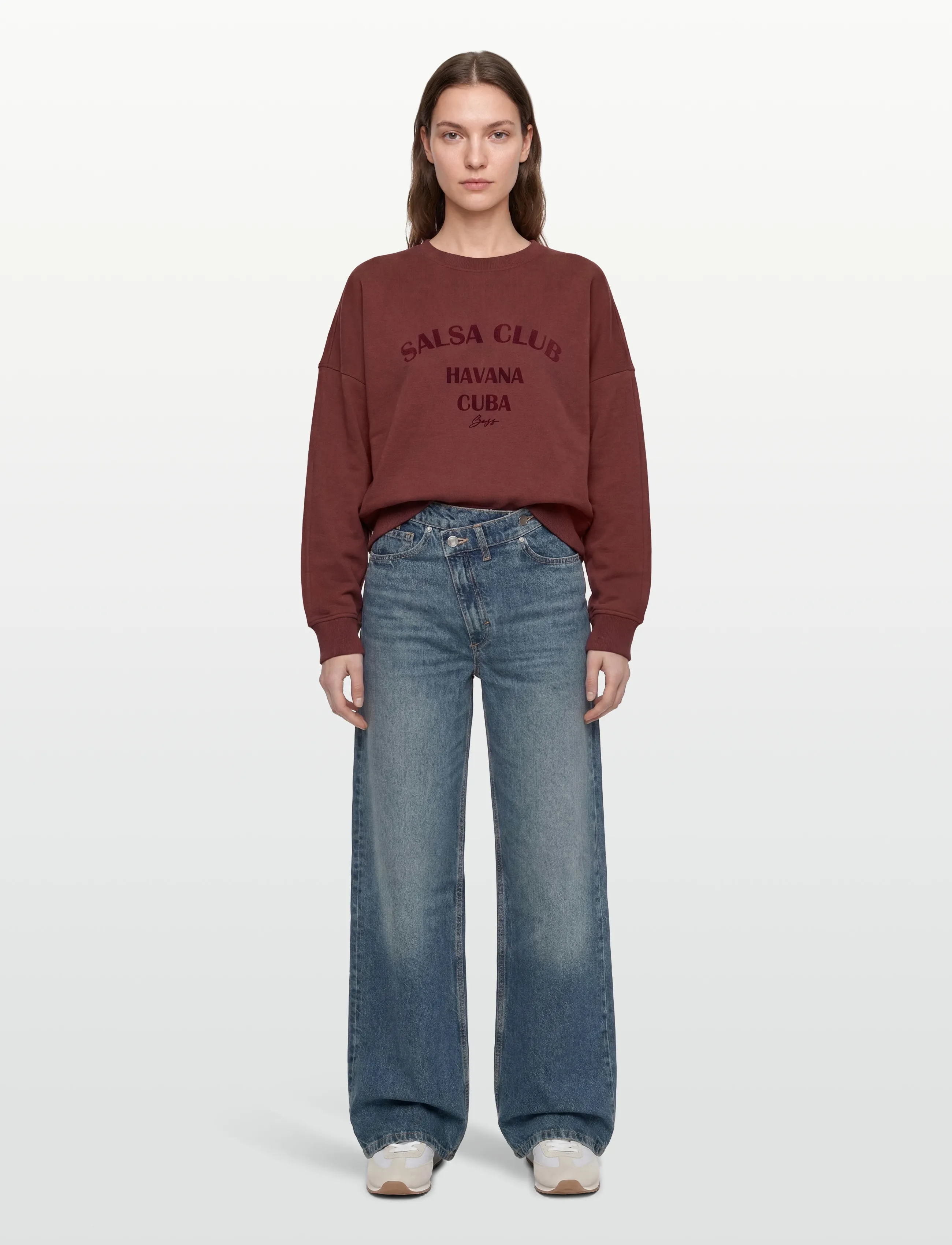 BOSS - C_Ever_3 - sweatshirts & hættetrøjer - dark red - 0