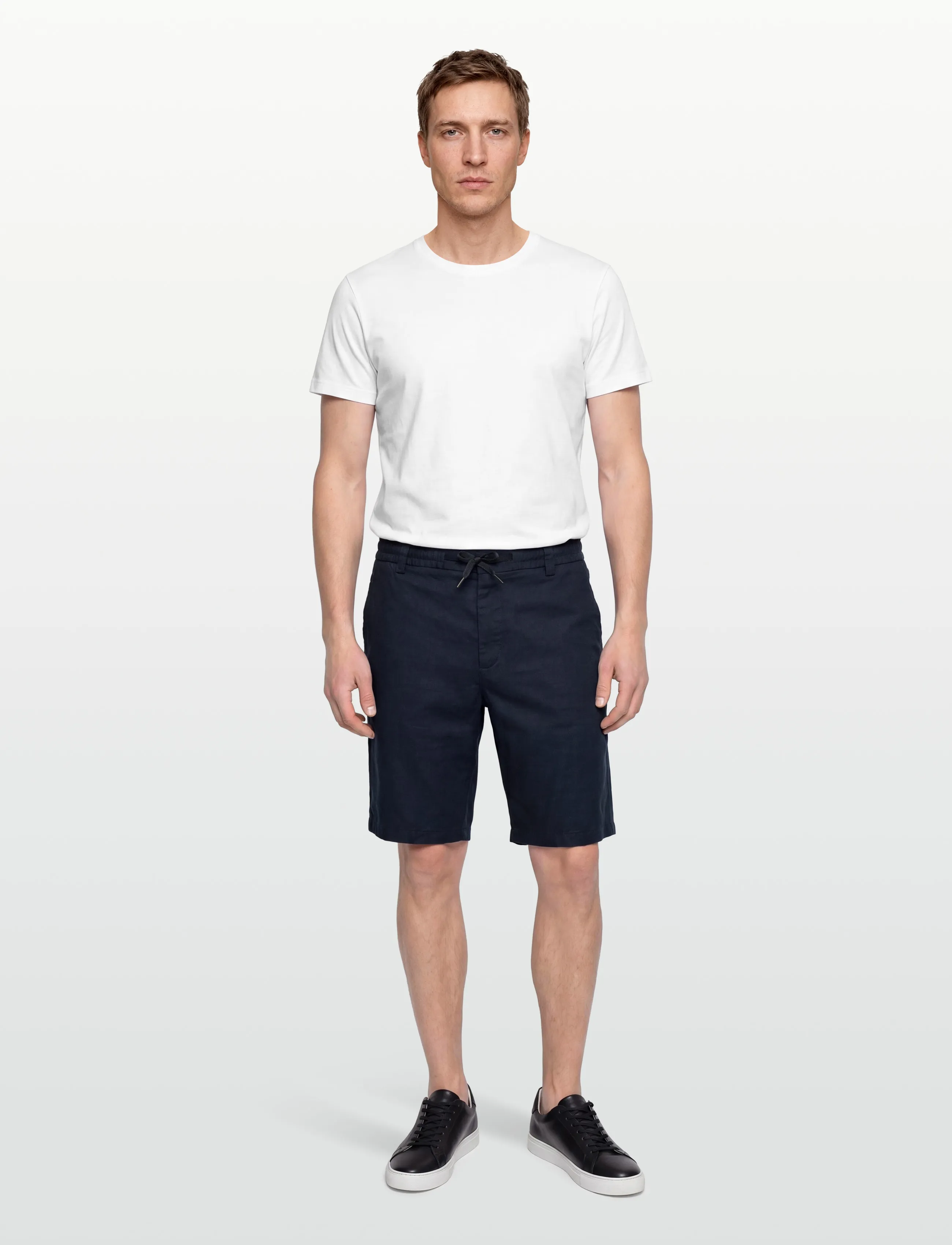 BOSS Chino_Tapered_Ds_3S, 34, Shorts, Marineblau - Linen Männerswear