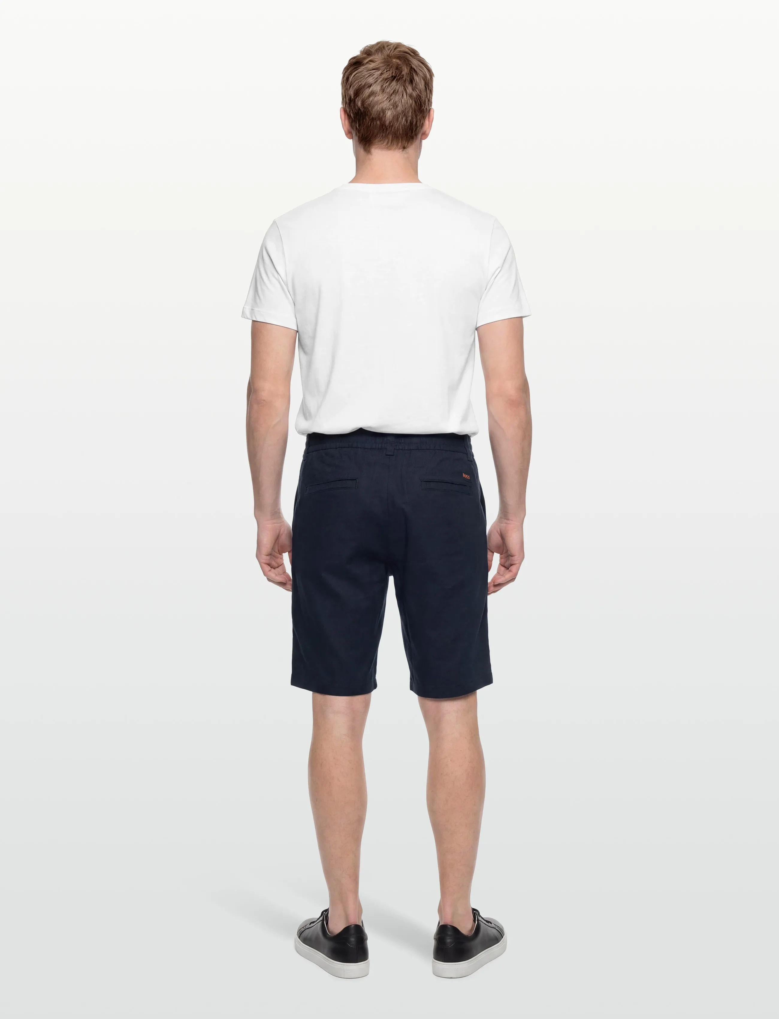 BOSS - Chino_Tapered_DS_3S - szorty lniane - dark blue - 4