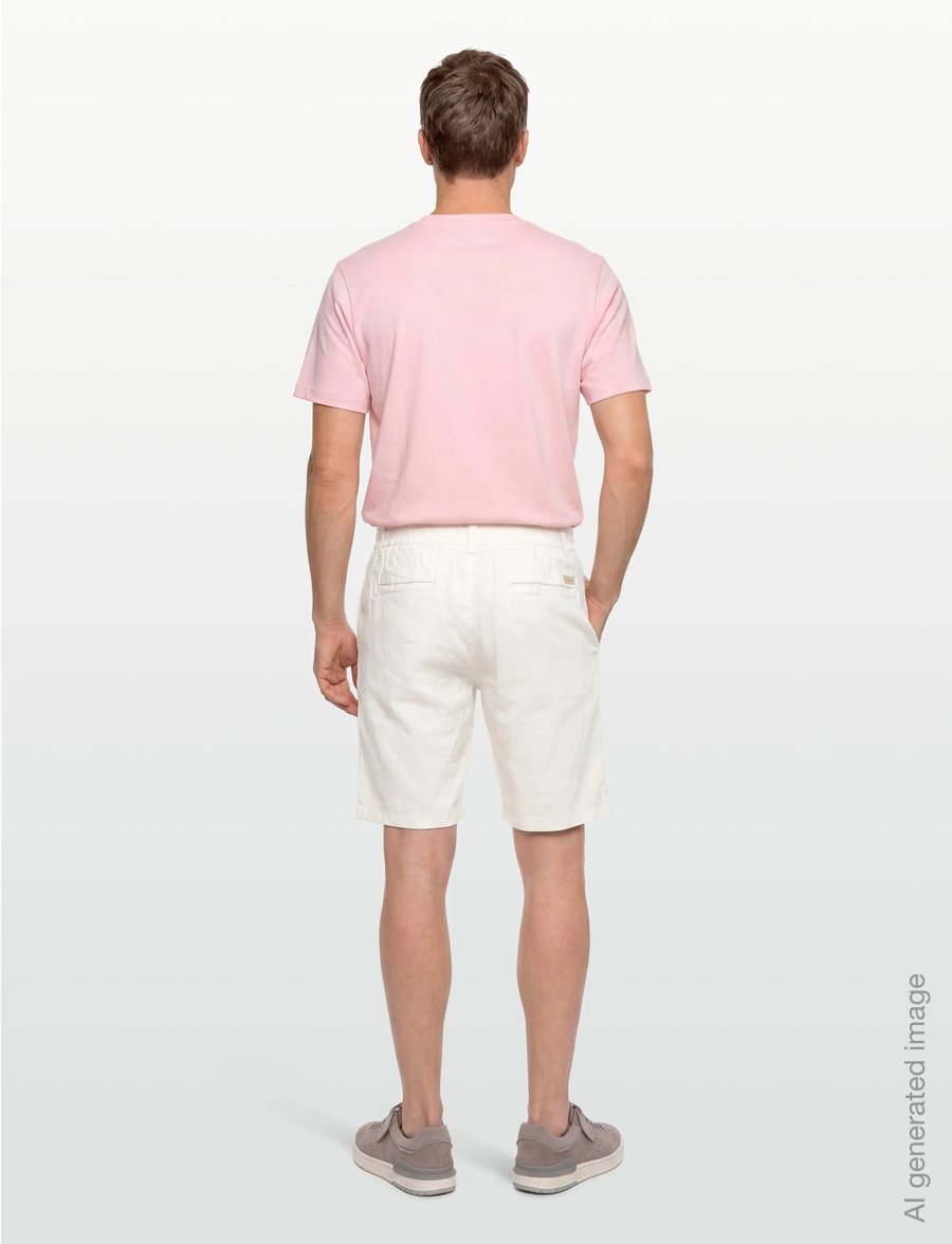 BOSS - Chino_Tapered_DS_3S - linen shorts - natural - 4