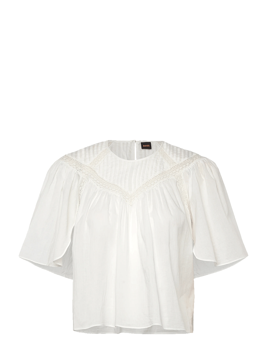 BOSS - C_Benzy - kurzärmelige blusen - open white - 0