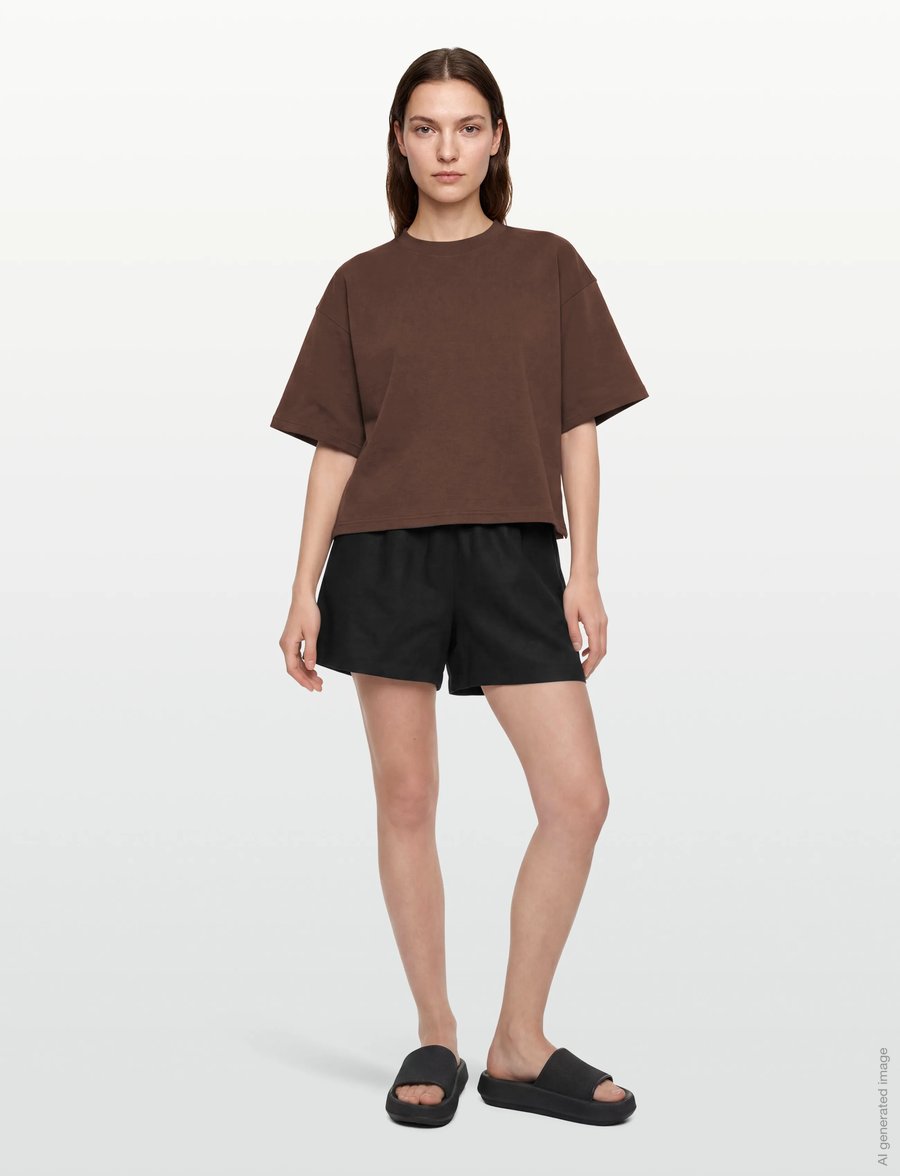 BOSS - C_Tallan - linneshorts - black - 0