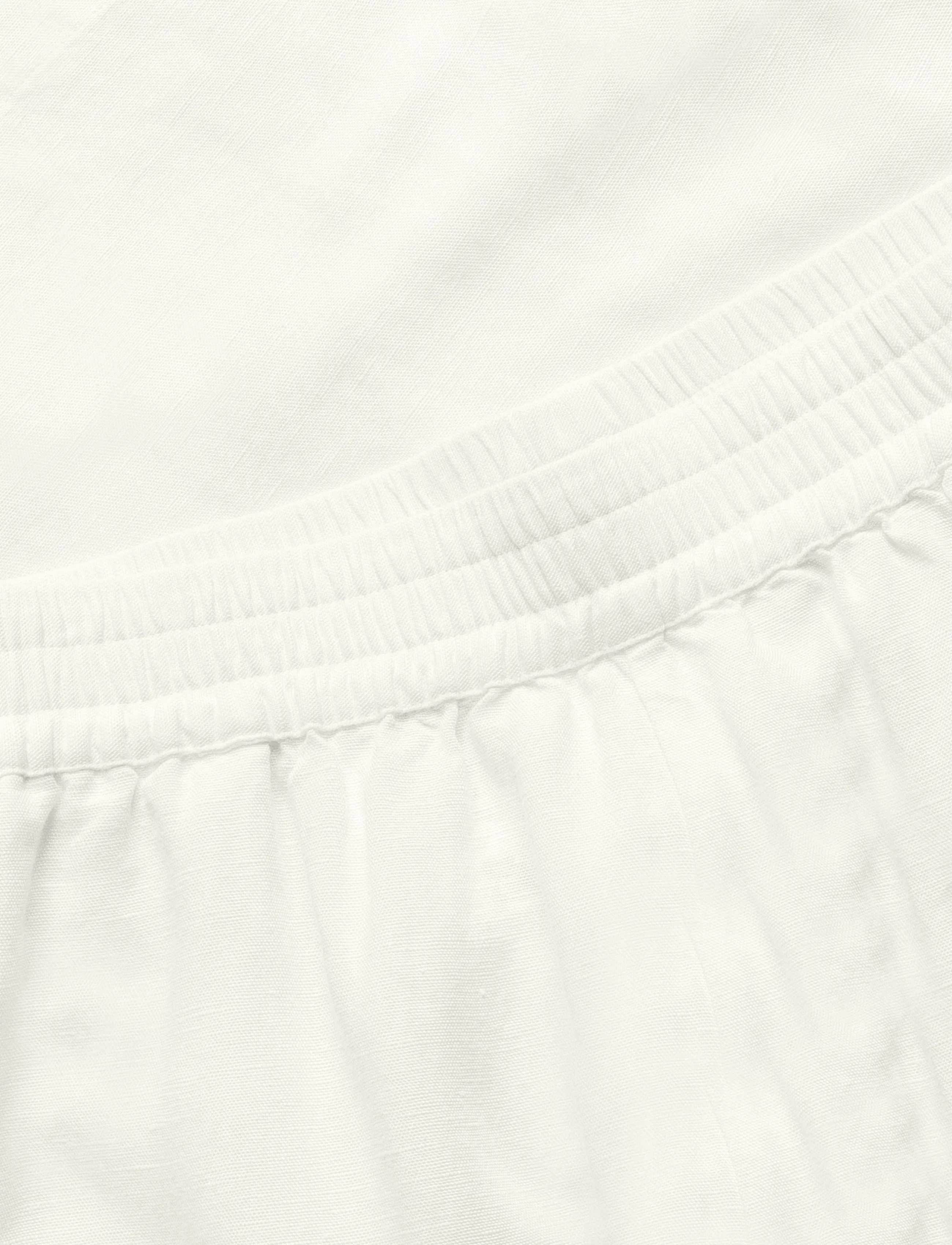 BOSS - C_Tallan - linen shorts - open white - 2