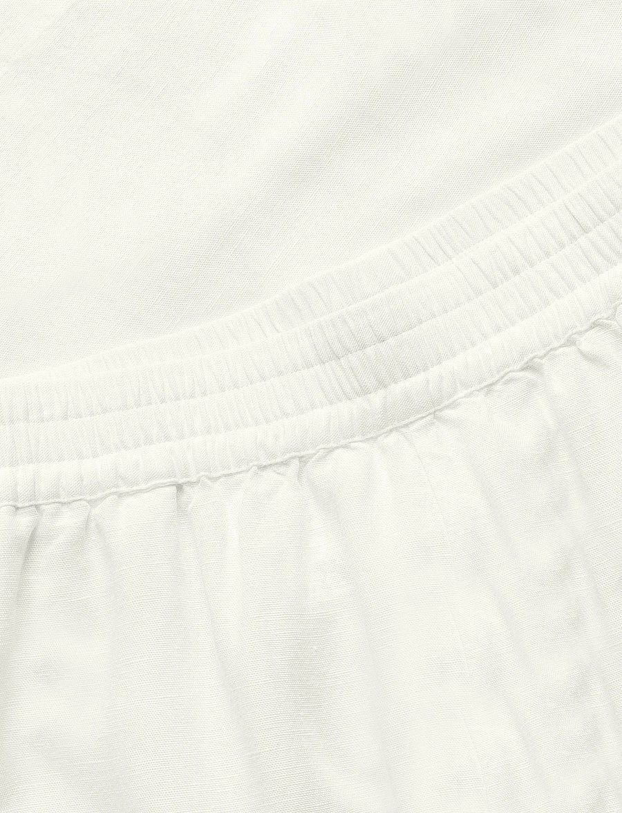 BOSS - C_Tallan - linen shorts - open white - 2