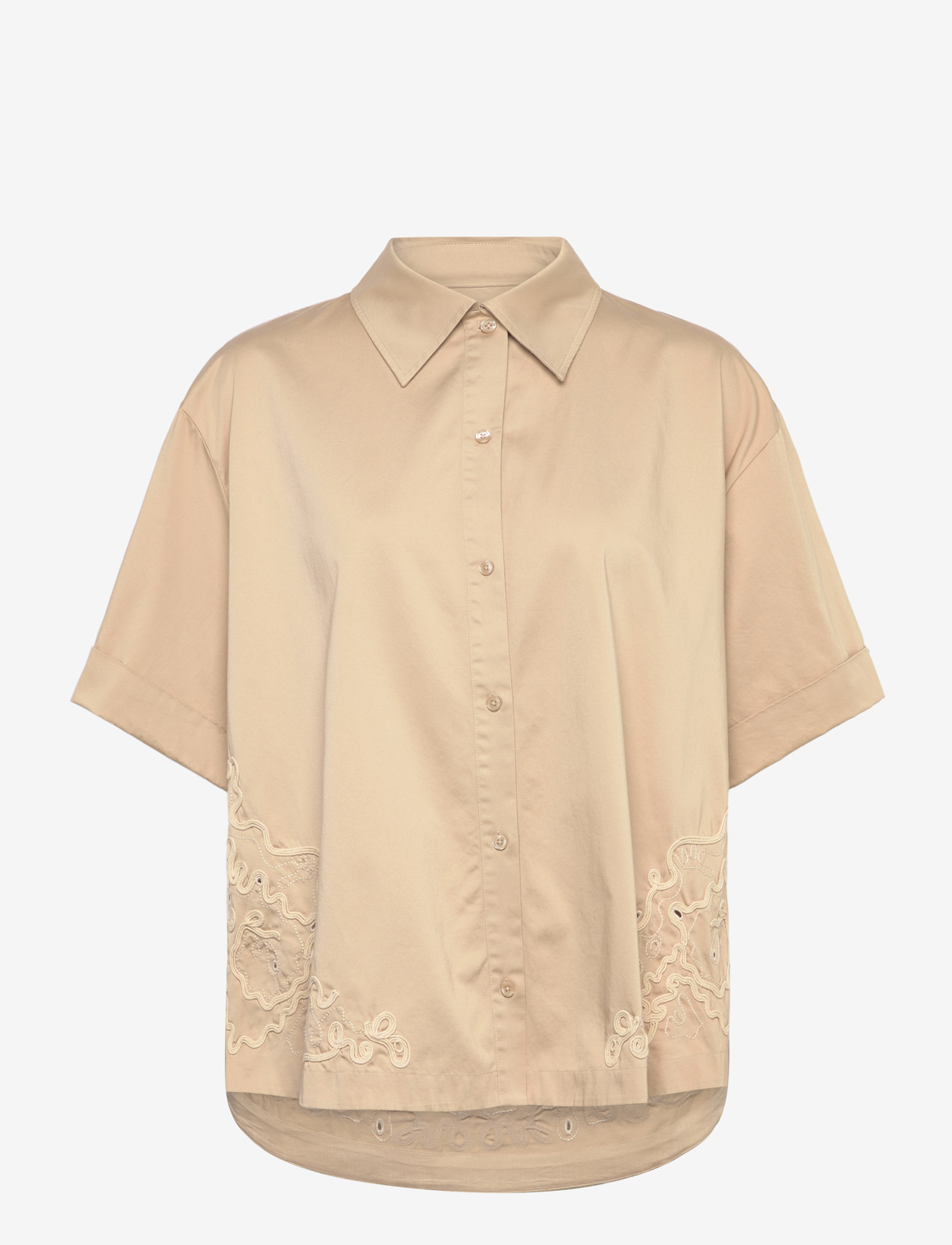 BOSS - C_Balembroi - kortærmede skjorter - open beige - 1