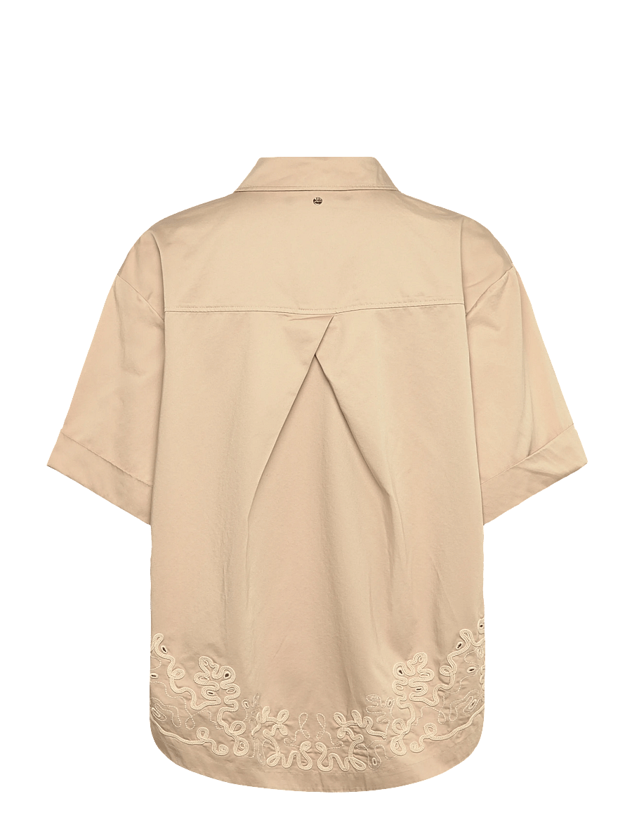 BOSS - C_Balembroi - kurzärmlige hemden - open beige - 2