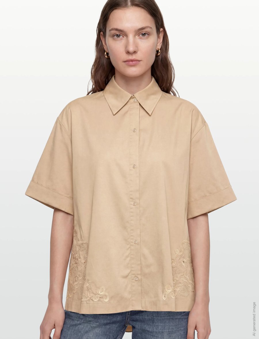 BOSS - C_Balembroi - kurzärmlige hemden - open beige - 3