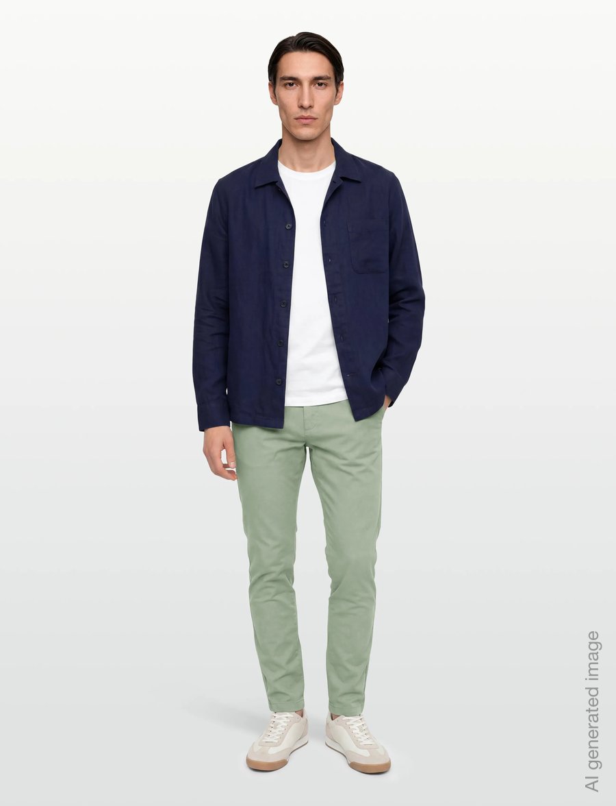 BOSS - Chino_Tapered_1 - casual byxor - light/pastel green - 0