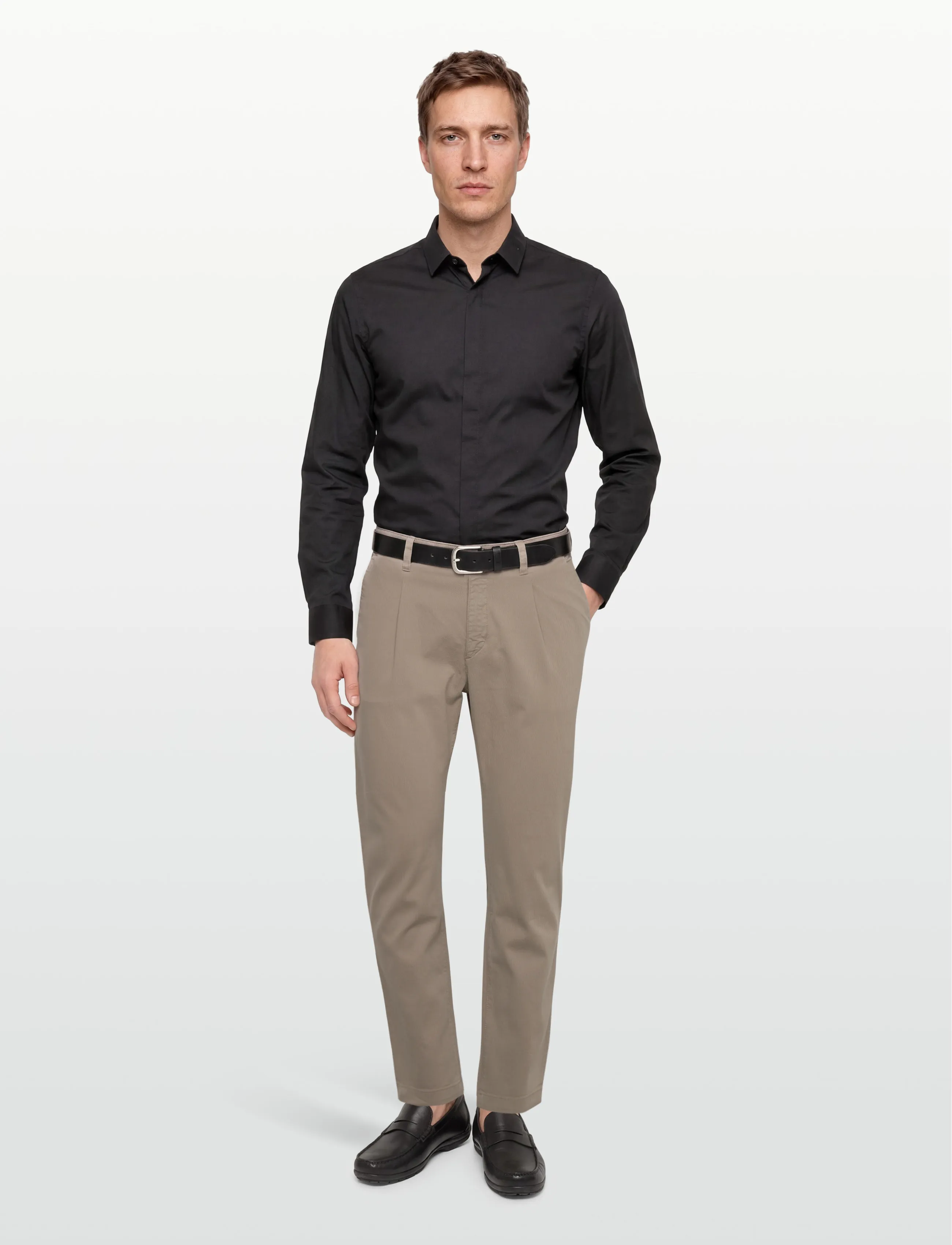 BOSS - Chino-Pleated-1 - chinos - open green - 0