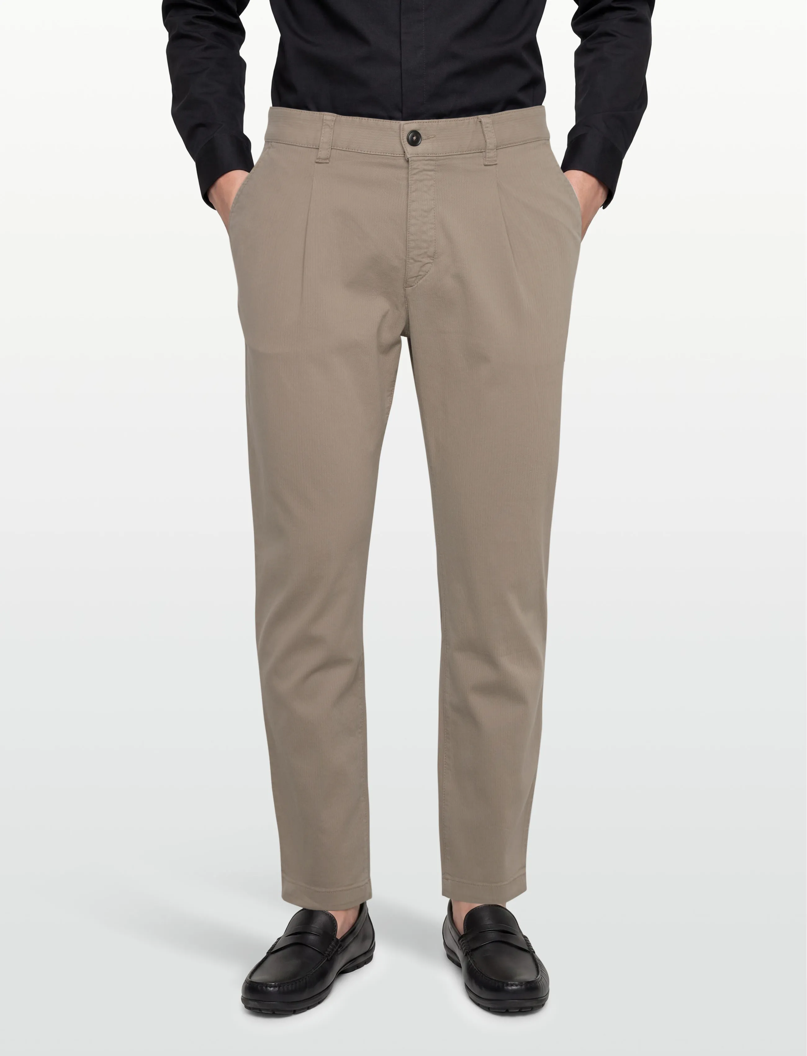 BOSS - Chino-Pleated-1 - chinosy - open green - 3