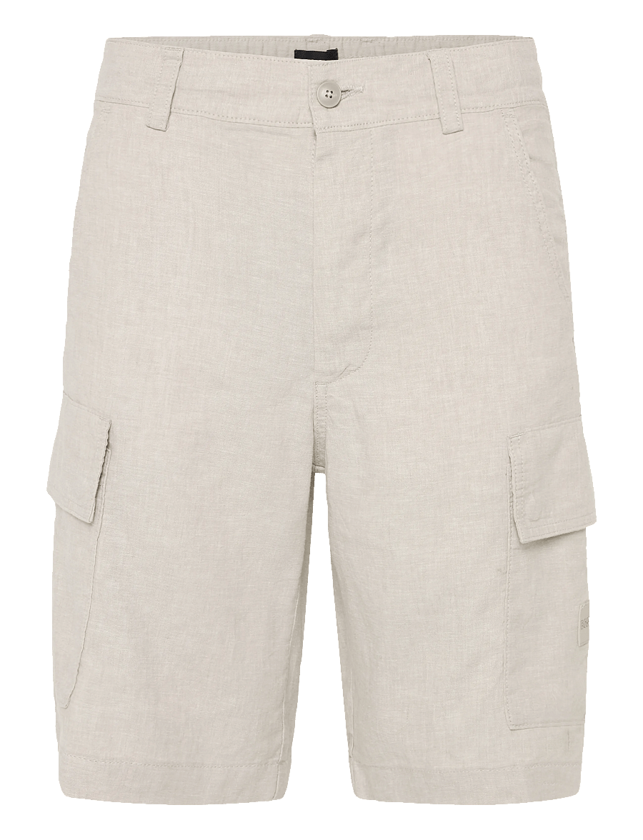 BOSS - Sisla_Cargo_S1 - linen shorts - open grey - 0