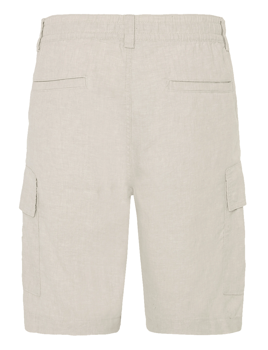 BOSS - Sisla_Cargo_S1 - linen shorts - open grey - 1