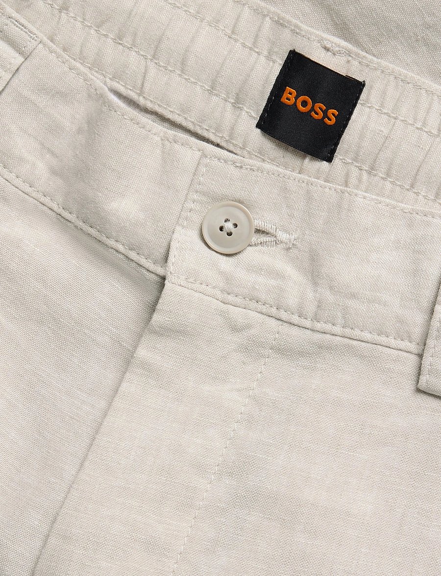 BOSS - Sisla_Cargo_S1 - linen shorts - open grey - 2
