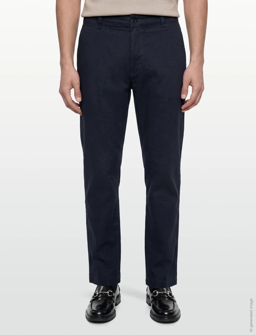 BOSS - Sanderson-L-3 - leinenhosen - dark blue - 3