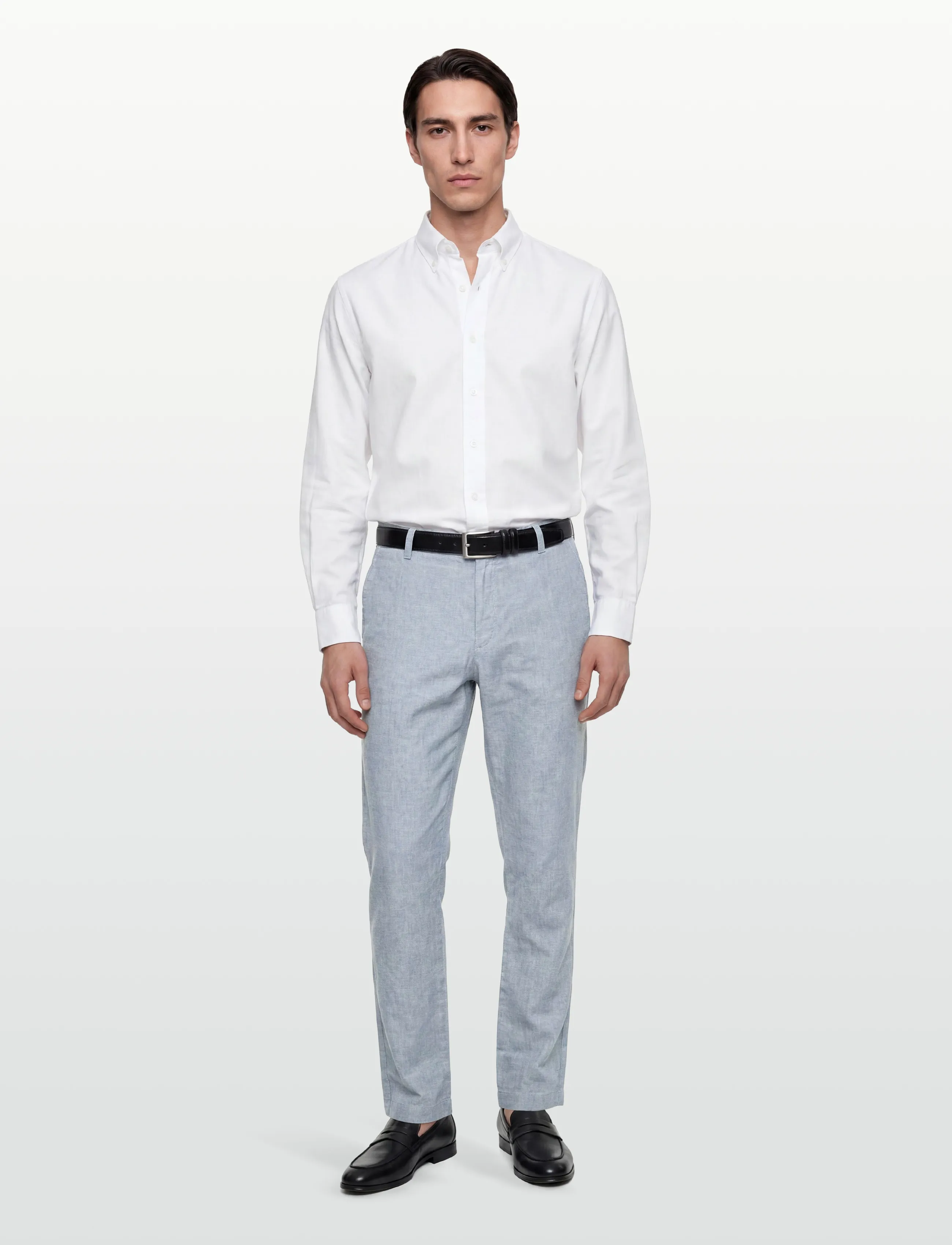 BOSS Sanderson-L-3 - Linnebyxor - LIGHT/PASTEL BLUE / blue
