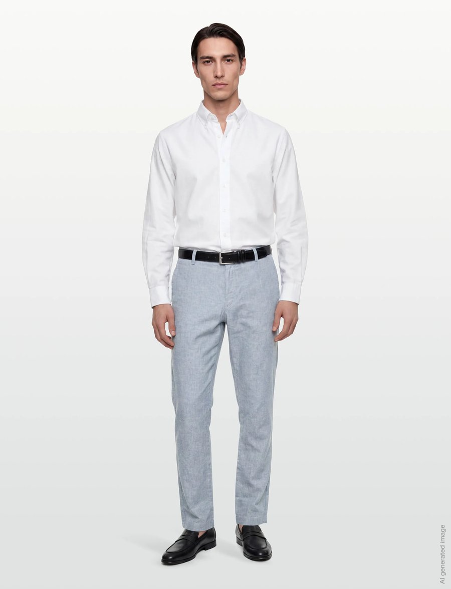 BOSS - Sanderson-L-3 - leinenhosen - light/pastel blue - 0