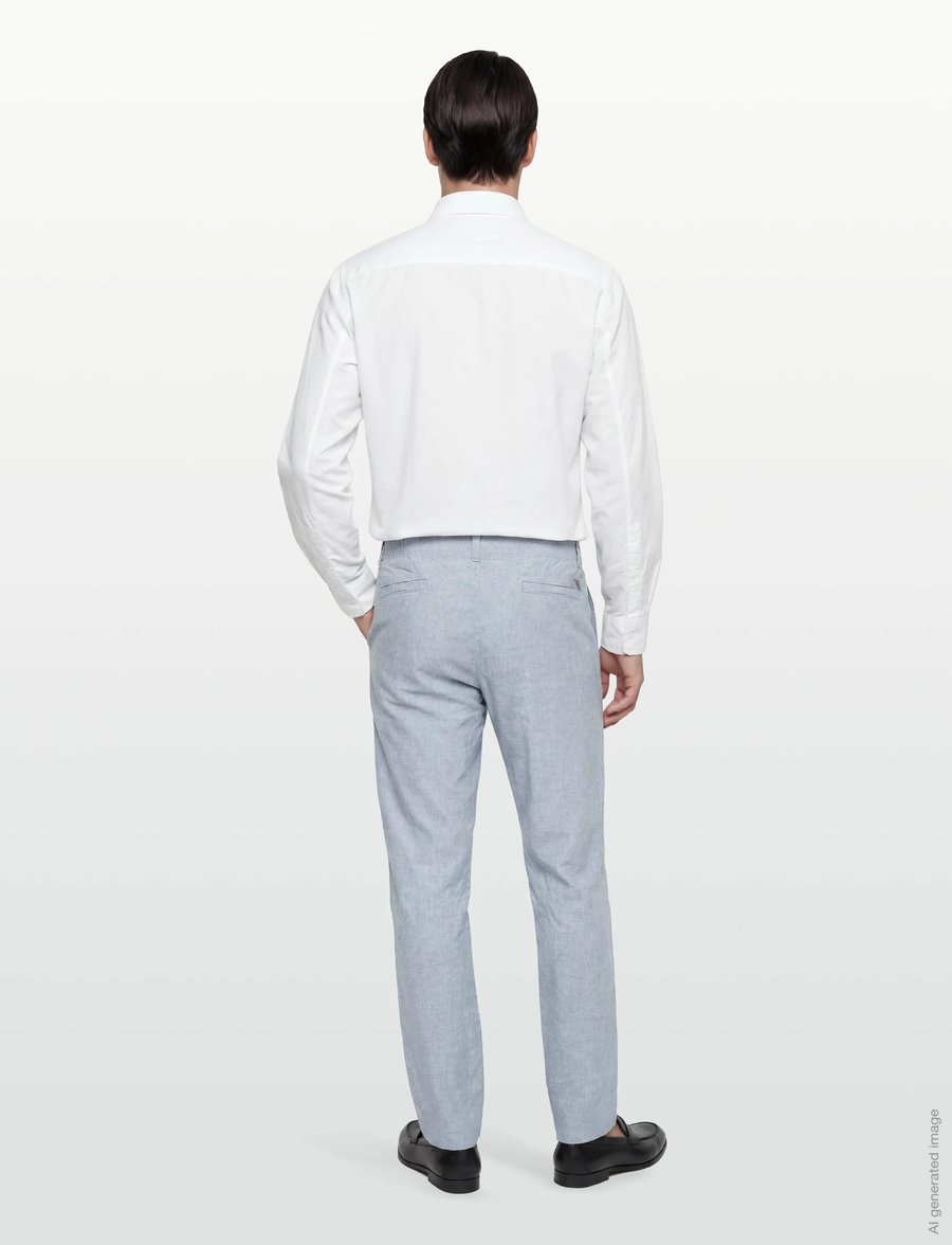 BOSS - Sanderson-L-3 - leinenhosen - light/pastel blue - 4