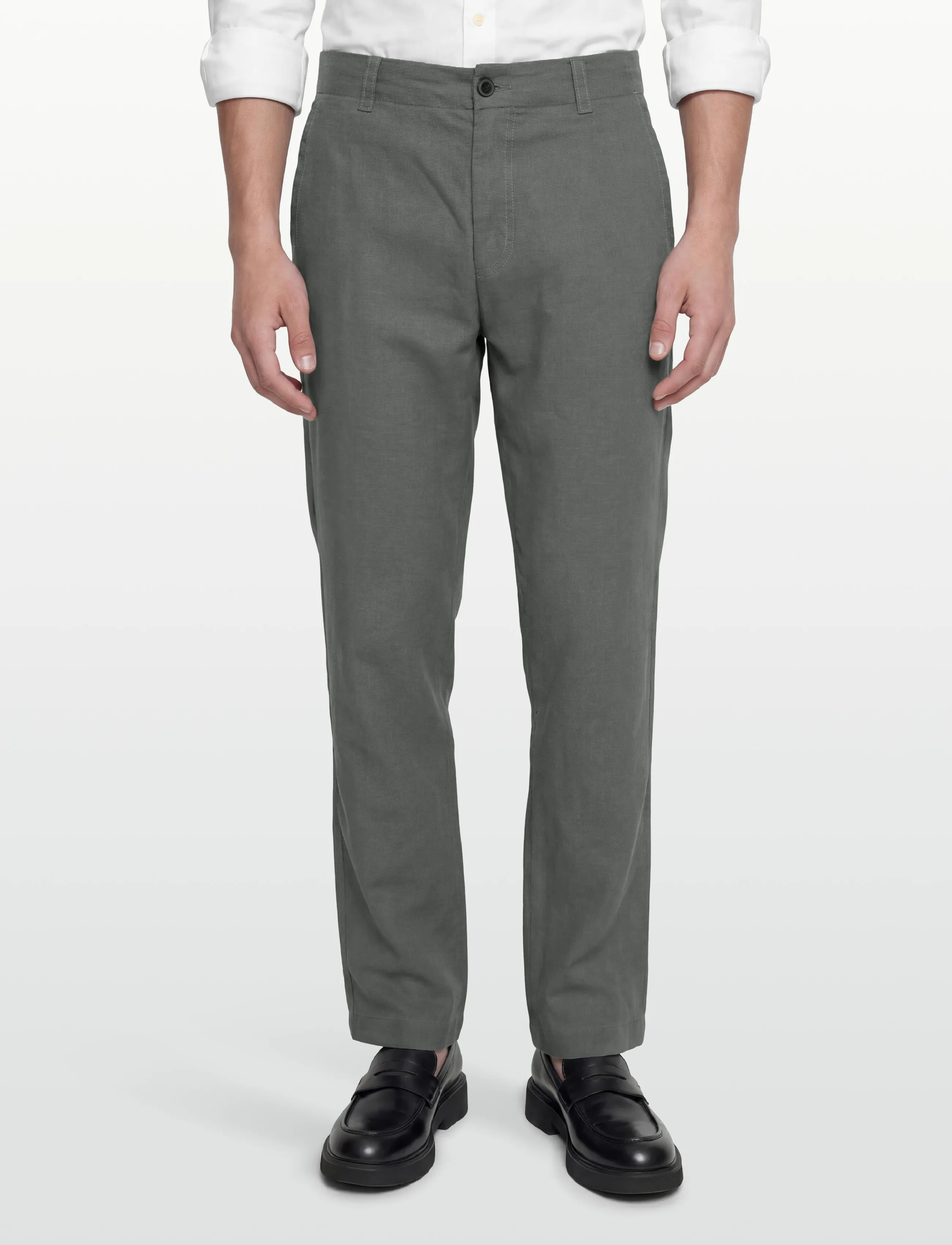 BOSS - Sanderson-L-3 - linen trousers - open grey - 3