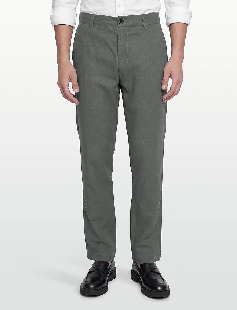 BOSS - Sanderson-L-3 - leinenhosen - open grey - 3