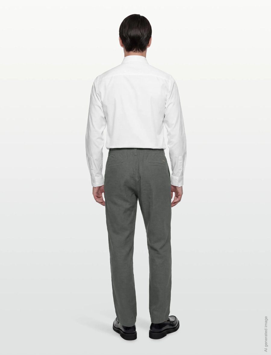 BOSS - Sanderson-L-3 - leinenhosen - open grey - 4