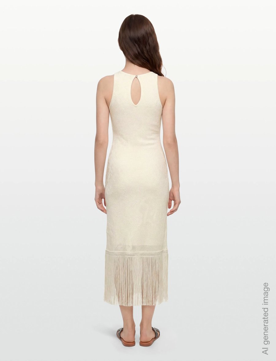 BOSS - C_Farseille - strickkleider - open white - 4