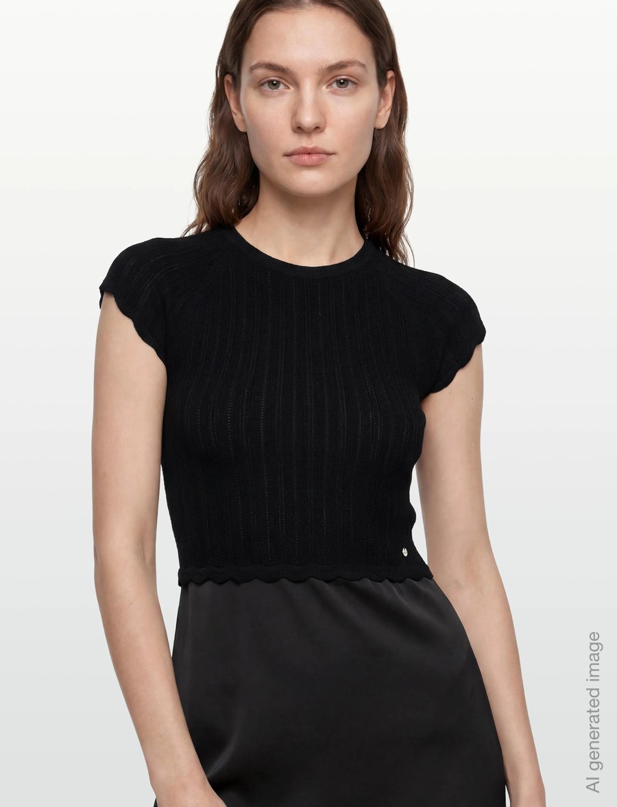 BOSS - C_Ficella - stickade klänningar - black - 3
