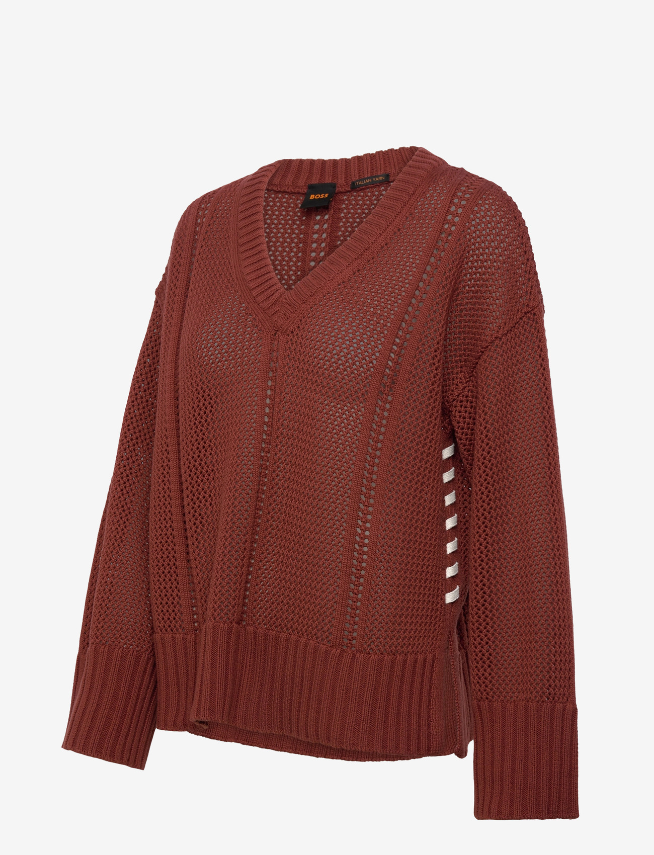 BOSS - C_Fevran - striktrøjer - dark red - 3