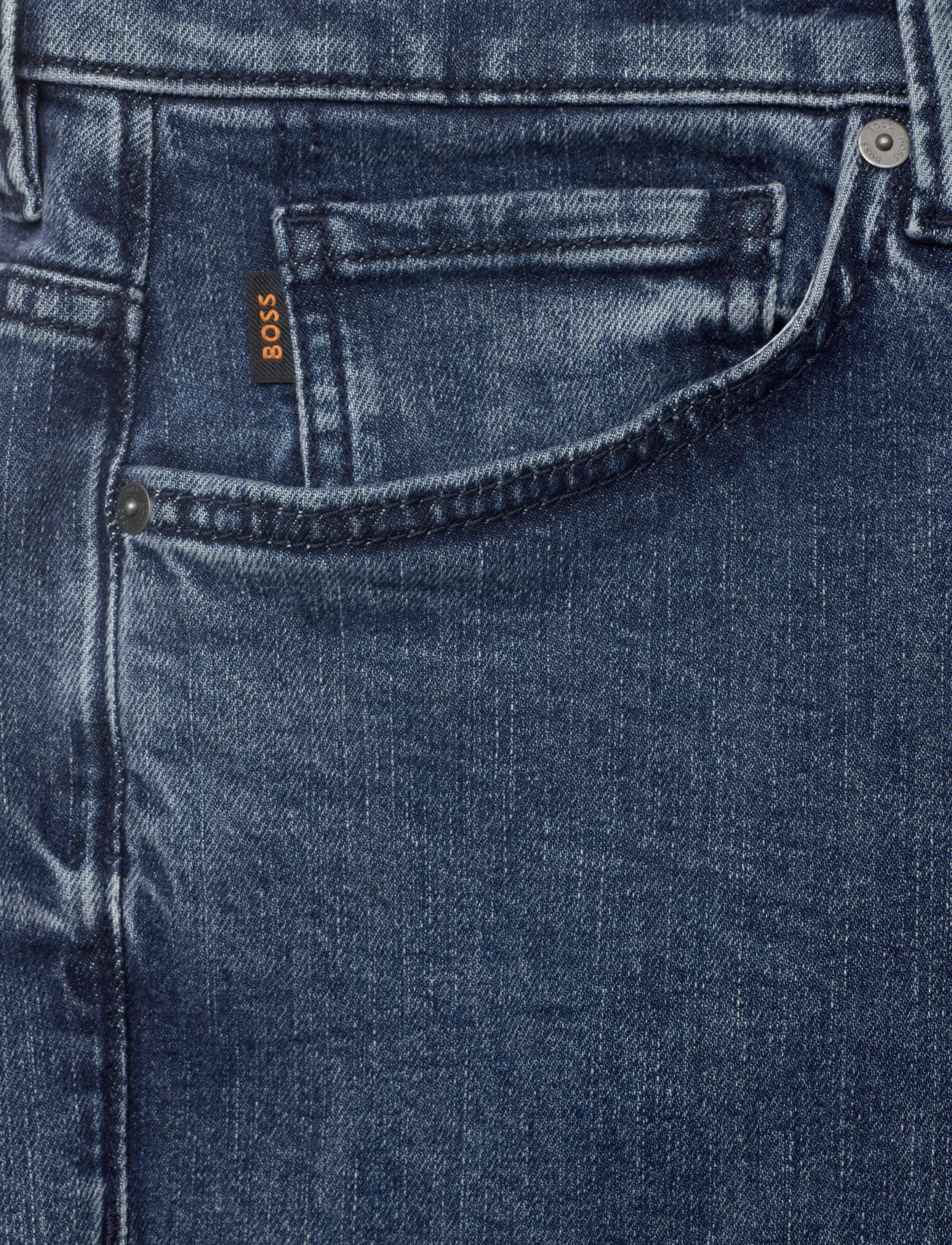 BOSS - RE.MAINE BO - tavalised teksad - medium blue - 5