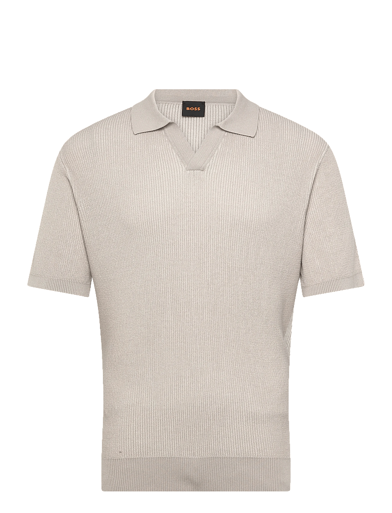 BOSS - Aravolo - stickade pikéer - open grey - 0