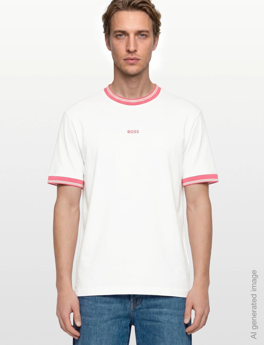 BOSS - Te_Blocks - kortärmade t-shirts - natural - 3