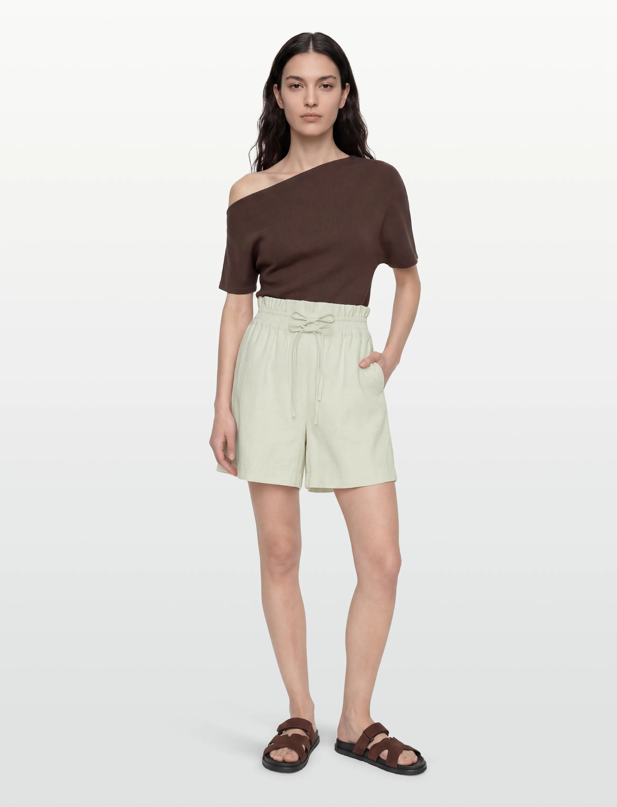 BOSS C_Tacolina, 38, Green, Shorts > Afslappede Shorts, Dame