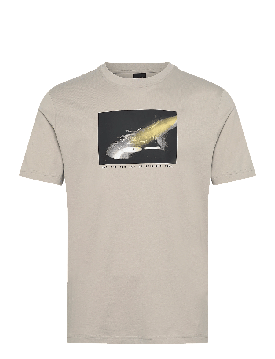 BOSS - Te_Dj - short-sleeved t-shirts - open grey - 1