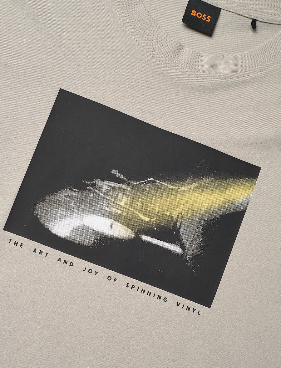 BOSS - Te_Dj - short-sleeved t-shirts - open grey - 5