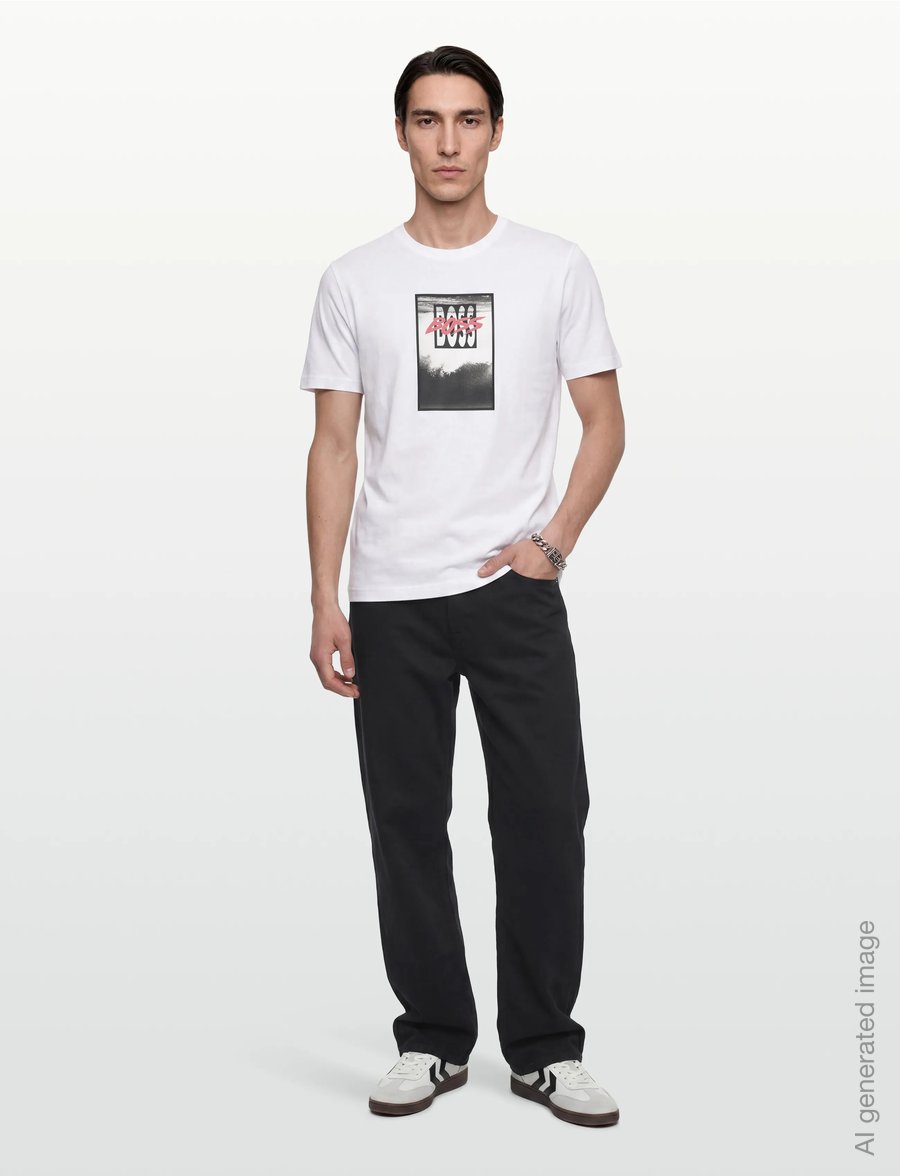 BOSS - Te_Dj - kortärmade t-shirts - white - 0