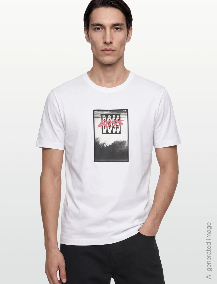 BOSS - Te_Dj - kortärmade t-shirts - white - 3