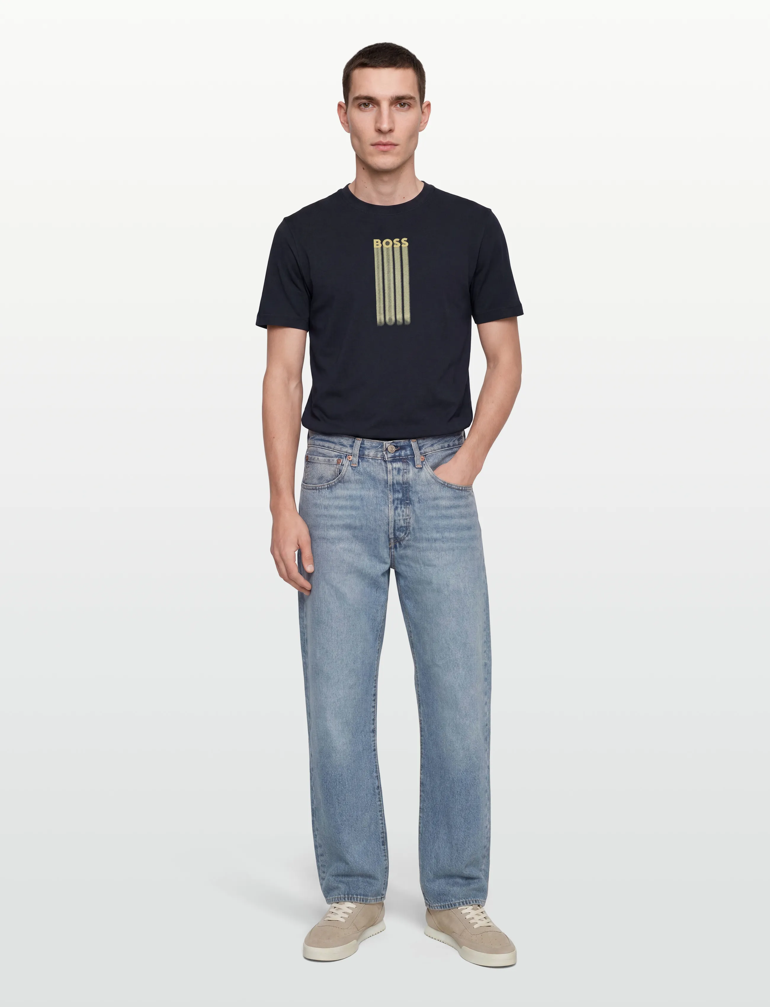 BOSS Te_Bass - T-särgid - DARK BLUE / navy