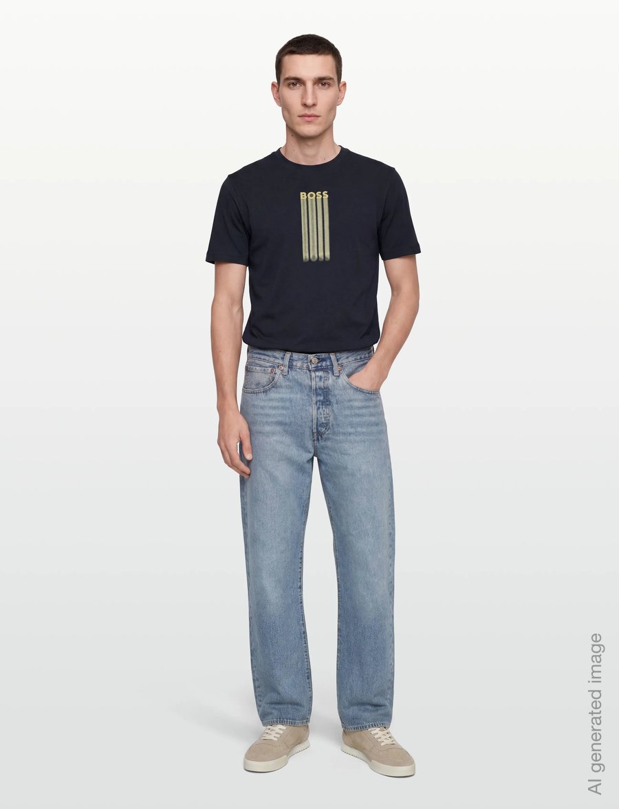 BOSS - Te_Bass - kortärmade t-shirts - dark blue - 0