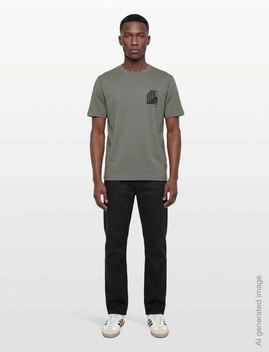 BOSS - Te_Board - kurzärmelige t-shirts - open grey - 0
