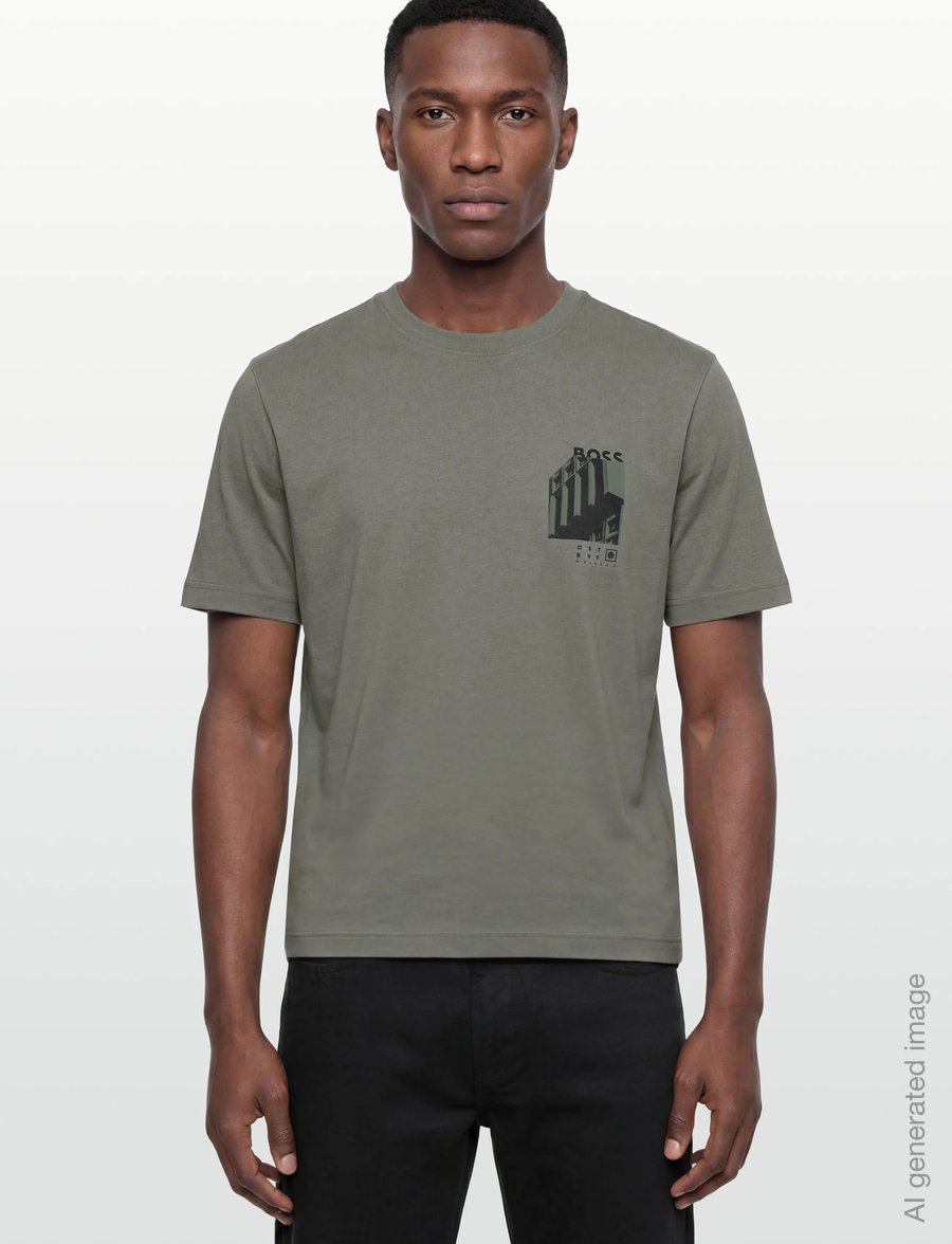 BOSS - Te_Board - kurzärmelige t-shirts - open grey - 3
