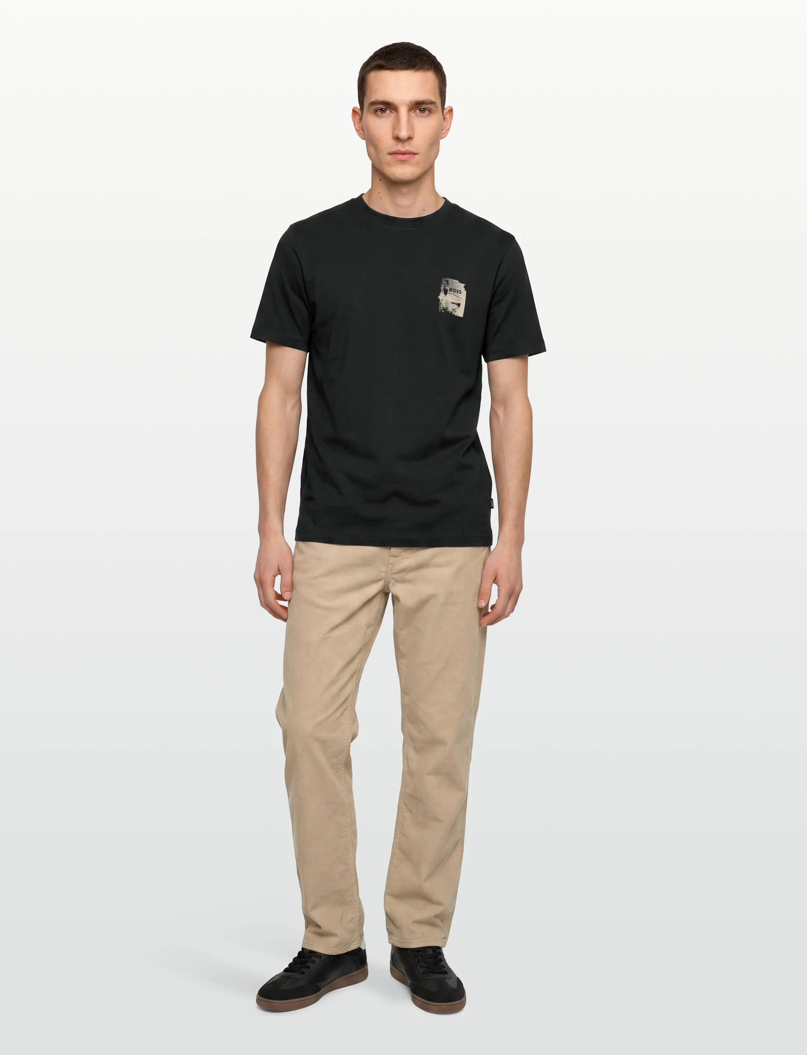 BOSS Te_Groove - Kurzärmelig - BLACK / black